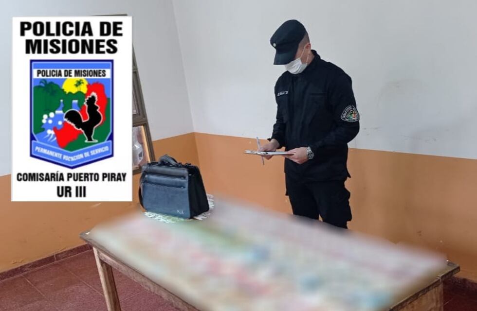 Puerto Piray: recuperaron un maletín con dinero robado