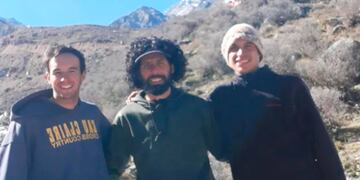 Pablo Gasparini, Alejandro MIguel y Federico Mariel. Rescatistas de montaña.