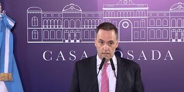 El vocero presidencial, Manuel Adorni. Foto: Gentileza