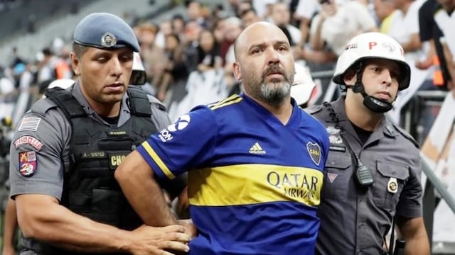 Lenoardo Ponzo fue detenido en Brasil por hacer gestos racistas en el estadio.