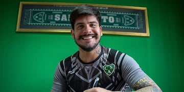 Lucas Acosta, surgido en Belgrano, será rival de Talleres con Sarmiento de Junín este sábado.