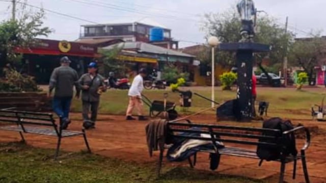 La Plaza de los Niños se encuentra en obras y mantenimiento en Puerto Iguazú.