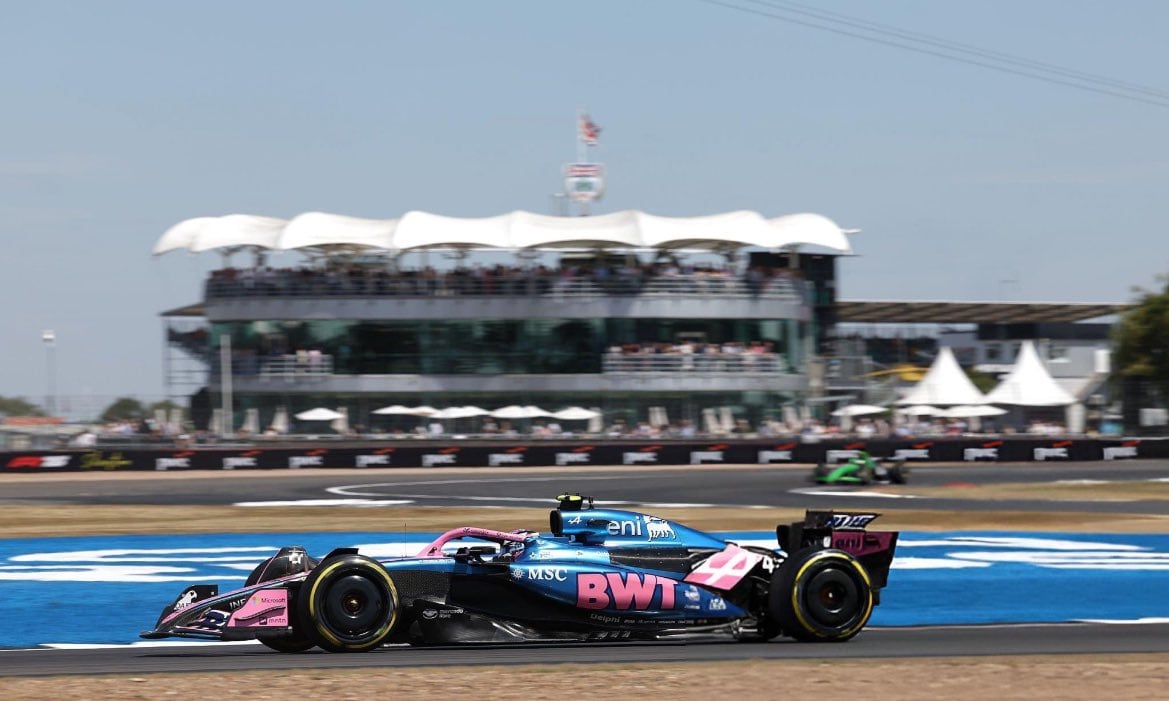Colapinto en la práctica 3 del GP de Silverstone (Prensa)