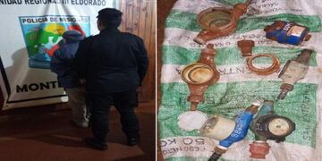 Incautan medidores de agua en Montecarlo y hay un detenido.