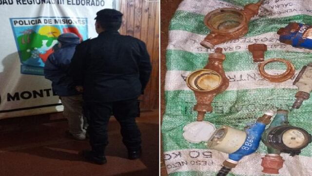 Incautan medidores de agua en Montecarlo y hay un detenido.