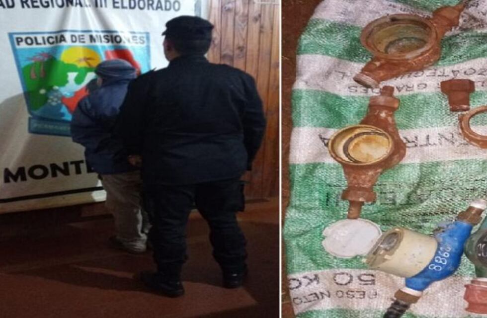 Incautan medidores de agua en Montecarlo y hay un detenido
