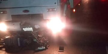 Murió un motociclista de 62 años.