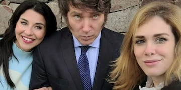Marcela Pagano, Javier Milei y Lilia Lemoine (Archivo).