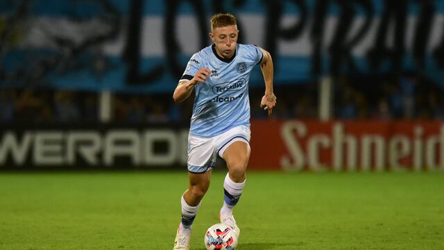 El Colo Juan Barinaga cumplió la fecha de suspensión y vuelve al lateral derecho de Belgrano (Facundo Luque).