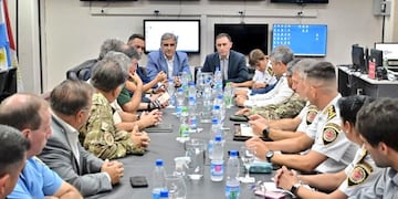Reunión en la Jefatura de Policía.