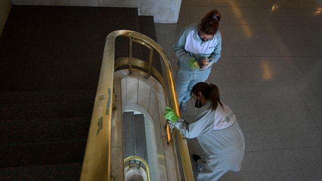 Trabajando en pandemia. (Foto: Orlando Pelichotti)