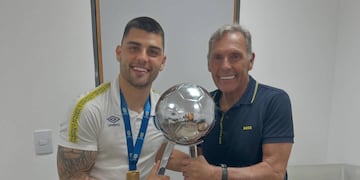 El director técnico dio la vuelta olímpica en 2023 con "Nacho" como integrante del plantel auriazul.