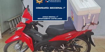 Recuperaron una moto de delivery robada