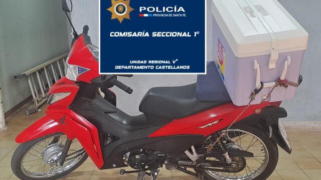 Recuperaron una moto de delivery robada
