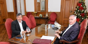 Asume el vicegobernador Miguel Acevedo. Una reunión en Casa de Gobierno