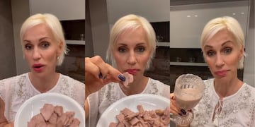 Ingrid Grudke enseñó a hacer licuado de carne y miel