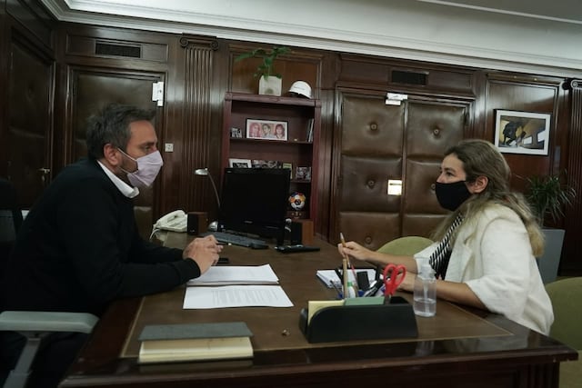 Soneira y Cabandié reunidos en Buenos Aires.