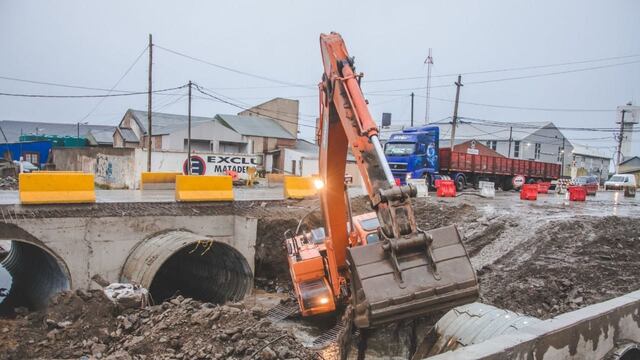 Ushuaia: avanza la obra de la segunda etapa del nuevo puente sobre Arroyo Grande
