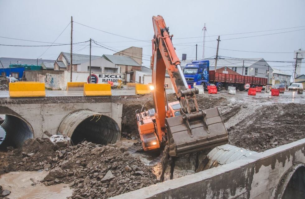 Ushuaia: avanza la obra de la segunda etapa del nuevo puente sobre Arroyo Grande