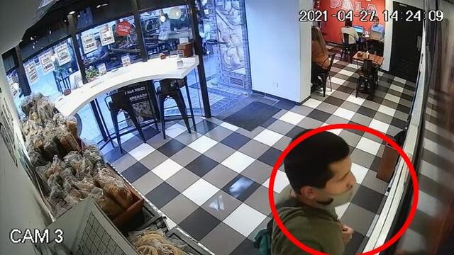 El robo quedó filmado. En minutos sustrajo el teléfono y solicitó el crédito.