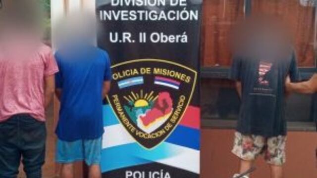 Tres jóvenes detenidos implicados en un caso de robo en Oberá.