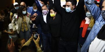 Luis Juez-De Loredo, ganadores en Córdoba. (Facundo Luque)