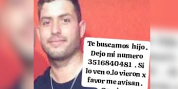Buscan a un hombre de 32 años desaparecido en Córdoba. (Foto: MPF)