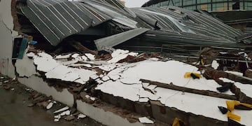 Temporal causó destrozos en Bahía Blanca y afectó dos líneas de alta tensión (@ArgentinosPeces en Twitter).