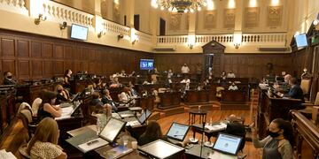 Cámara de senadores de la Legislatura Provincial. Foto: Orlando Pelichotti / Los Andes