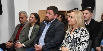 GIsel Mahmud (segunda desde la izquierda) participó del acto el pasado lunes en Sunchales