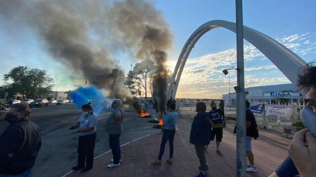 Protesta de trabajadores de la Fábrica de Aviones de Córdoba.