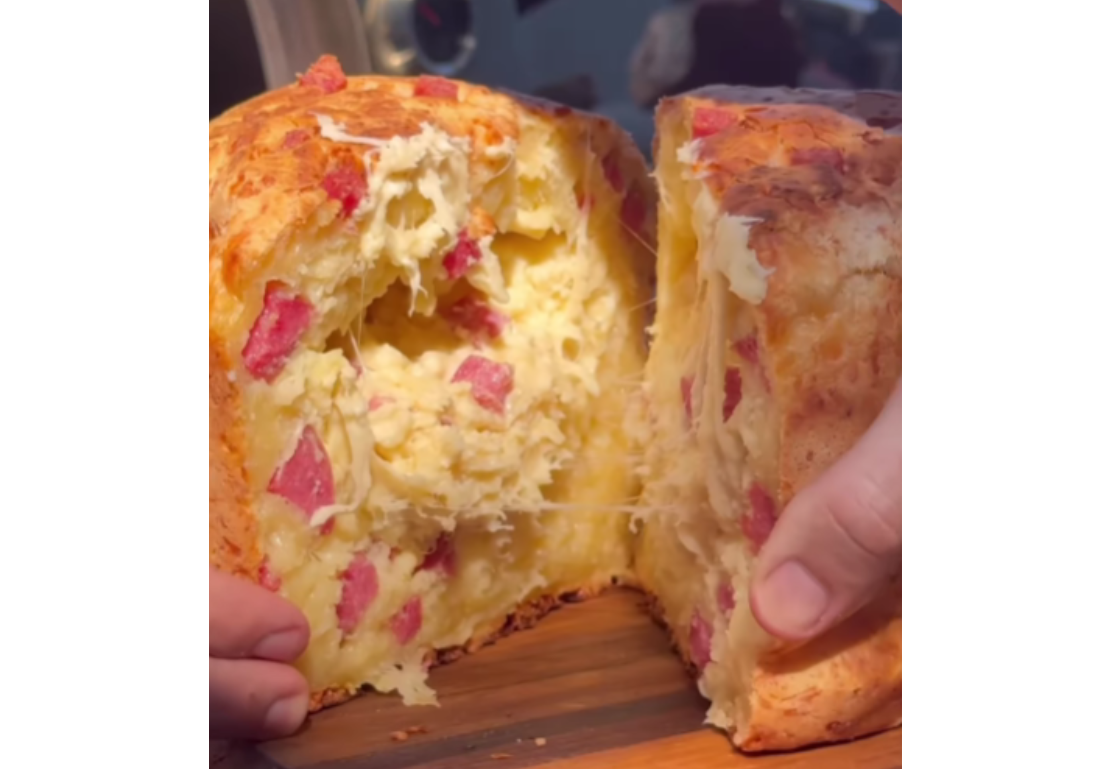 Así queda el pan dulce de chipa.