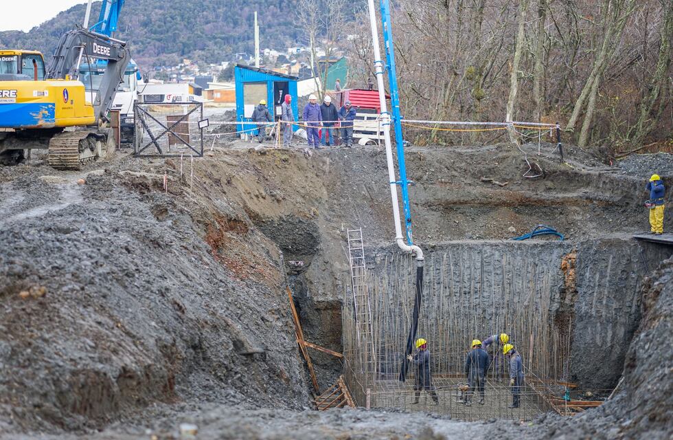 Construyen la estación cloacal auxiliar para el nuevo colector de Ushuaia