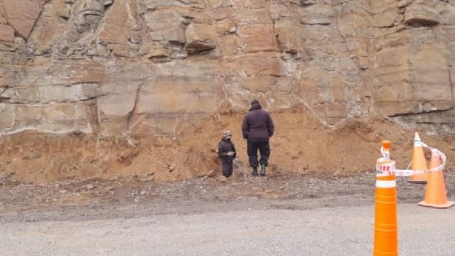 El explosivo fue encontrado a la vera de la ruta 40 a la altura del paraje La Primavera.