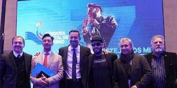 Los funcionarios municipales Pablo Bianco, Francisco Marchiaro, Miguel Siciliano y Ulises Bueno.