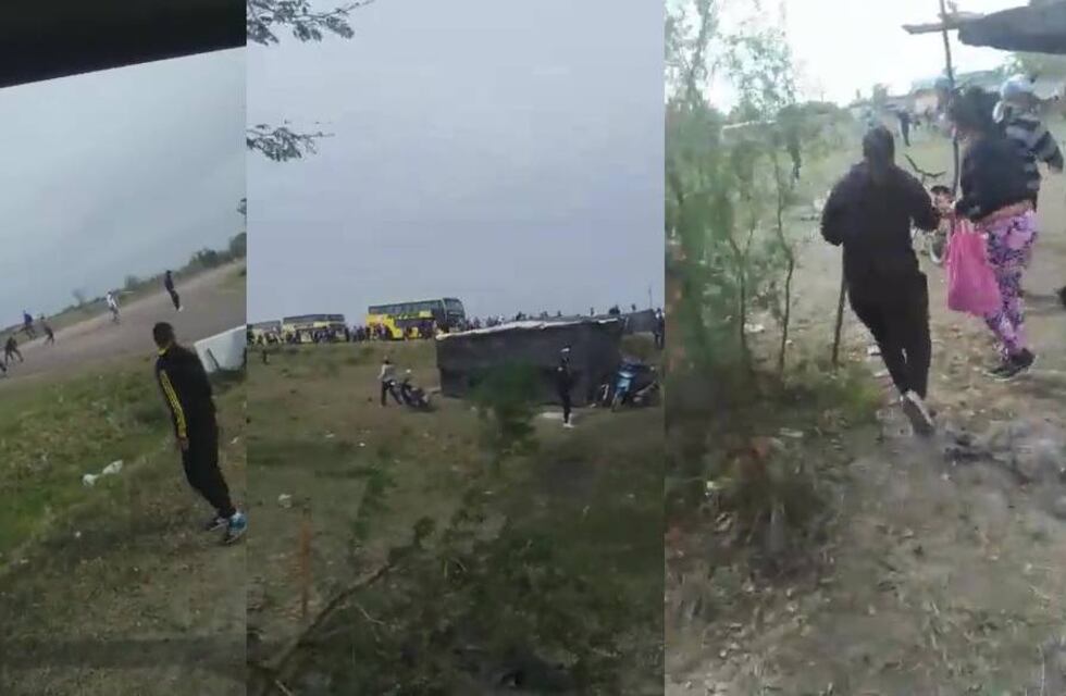 Hinchas de Talleres se enfrentaron a un grupo piquetero en viaje por Santa Fe