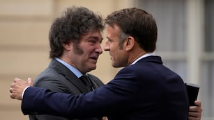 Javier Milei se reúne con Emmanuel Macron en la Casa Rosada