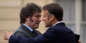 Javier Milei se reúne con Emmanuel Macron en la Casa Rosada