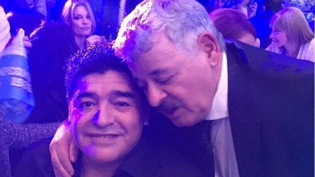 "Titi" Fernandez con Diego Maradona
