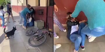 Video: feroz golpiza de un grupo de madres contra una docente en Marcos Paz.