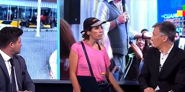 Una mujer ingresó al estudio de América TV. (Captura)