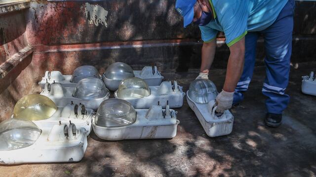Parte de las 750 luminarias que la municipalidad de la Ciudad de Mendoza tranfirió al municipio de Tupungato. Gentileza MCM