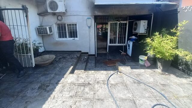 Incendio en un inquilinato de Posadas causado por cortocircuito de un televisor.