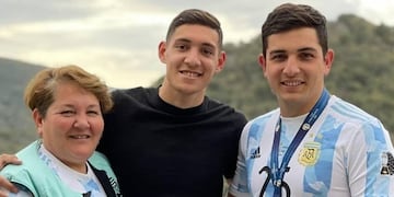 El lateral de la selección argentina, Nahuel Molina, ya descansa en la provincia junto a su familia. (Instagram Nahuel Molina).