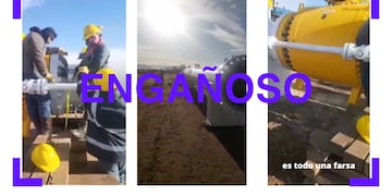 Captura del video del gasoducto Néstor Kirchner que circuló en WhatsApp, TikTok, Twitter y otras plataformas.