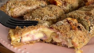 Rollitos de berenjena rellenos.