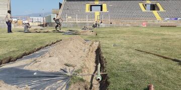 Siguen los trabajos en el estadio Bicentenario.