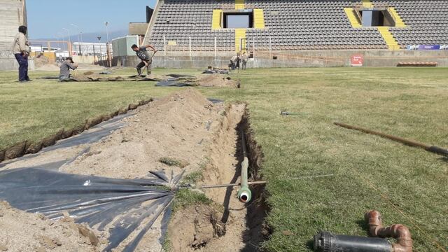 Siguen los trabajos en el estadio Bicentenario.