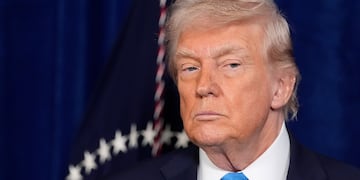 Conferencia de prensa de Donald Trump. AP