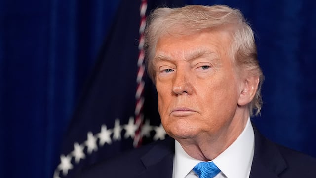 Conferencia de prensa de Donald Trump. AP